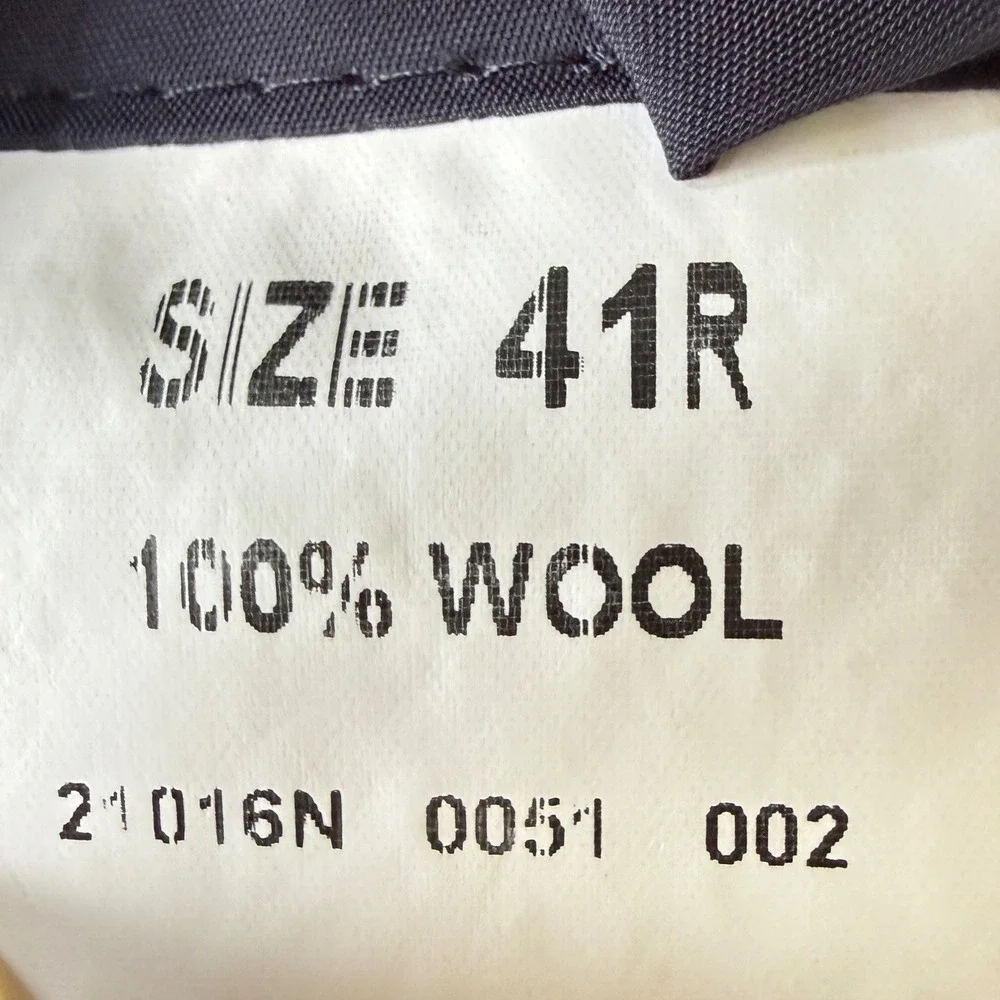 Jos‎ A Bank Travelers Mens Wool Navy Blue Blazer 41R Gold Crest Buttons Tailored